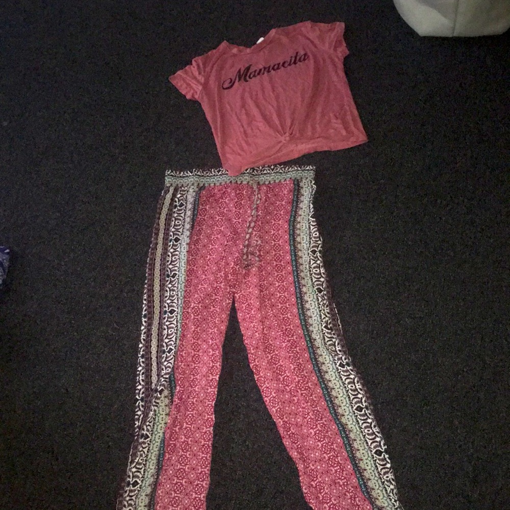 Pink 2 piece outfit